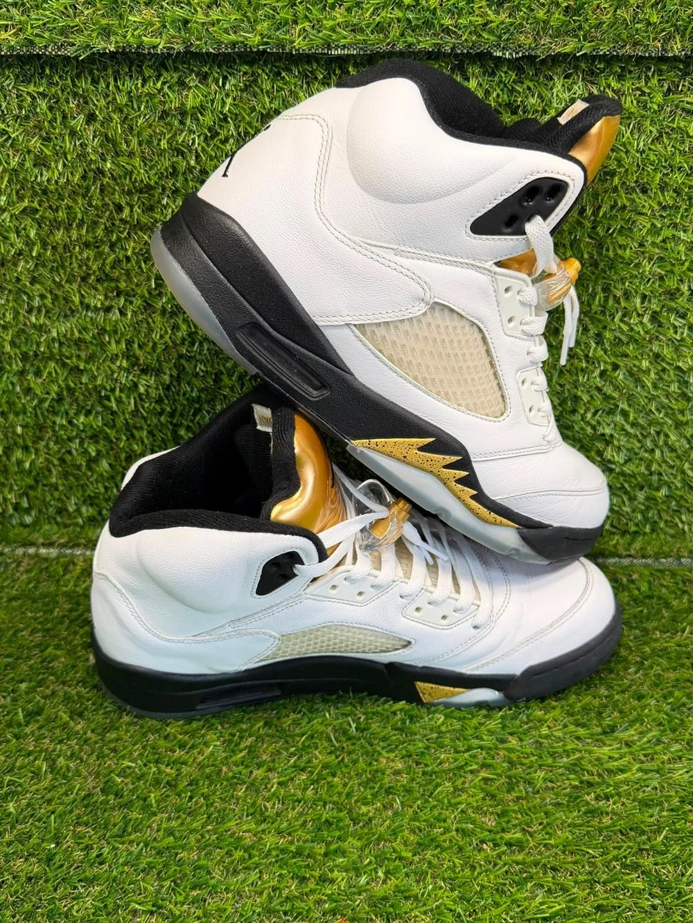Air Jordan 5 Retro Olympic 2016 Size 10.5 White Gold 136027-133 As-Is